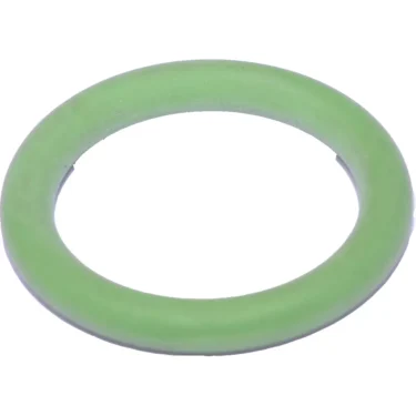 A green rubber Elektra 00144035 Gasket for Plug Valve Assembly (15.08x2.62 mm), shown from above on a white background. © 2025 1st-line.com