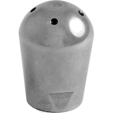 A metallic nozzle with a rounded top and several holes, such as the DISCONTINUED ECM P6002.7 3-Hole Steam Wand Tip, used for high-pressure water jetting or sewer cleaning. © 2025 1st-line.com