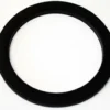 A Nuova Simonelli Portafilter Gasket 72X58X4.5mm, black and circular, is displayed on a white background. © 2025 1st-line.com