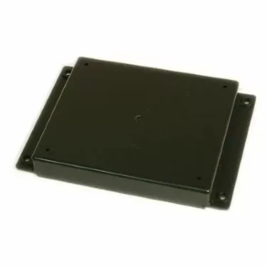 A rectangular black metal Bezzera 5373102 cover with a flat surface and four corner screw holes, designed for BZ02/BZ07 models to protect or access the heating element; also suitable as an electronic project box. © 2025 1st-line.com