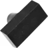 A rectangular black rubber Bezzera 5473001 Upper Vibration Damper door stopper with a slanted end, viewed at an angle on a white background. © 2025 1st-line.com