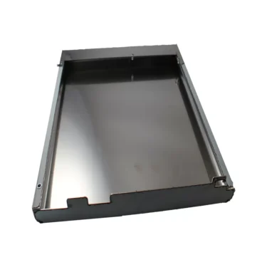 A rectangular, shallow metal tray with raised edges and notched corners, resembling the ECM P3008 Right Body Panel, photographed against a white background. © 2025 1st-line.com