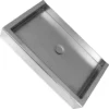 A rectangular stainless steel ECM M3024.4 Drip Tray (discontinued), featuring round edges and no hole, is shown angled against a white background. © 2025 1st-line.com