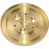 A round, gold-colored metal disk with a central conical indentation and precise holes, the Ascaso I..829 Shower Holder Capsule is a component for boiler versions only. © 2025 1st-line.com