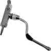 A shiny metal tap handle with a black grip, threaded connector, and design elements inspired by the Orchestrale DN2044 Complete Water Wand Assembly w/ anti-burn wand and valve for Nota beverage systems. © 2025 1st-line.com