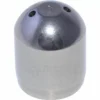 A shiny, metallic, cylindrical steam tip with female threads and a rounded top featuring two holes—compatible with Bezzera 7305014. © 2025 1st-line.com