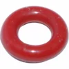 A shiny, round red Bezzera 7496090 O-ring for Anti-Bleeder/Vacuum Valve with a central hole, resembling a Lifesaver candy, is shown on a white background. © 2025 1st-line.com