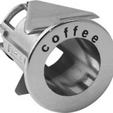 A silver Ascaso I..377 support for the coffee switch, designed to fit ARC and All Steel models. Features an arrow-shaped side design inspired by sleek Ascaso ARC accessories. © 2025 1st-line.com