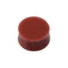 A single, round VBM GUARSILRUDOSR Rod Seal Gasket made of red silicone with a flat top and slightly tapered sides, shown against a plain white background. © 2025 1st-line.com