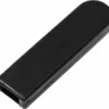 A small black plastic Ascaso Cover for Doser Lever (I-1D, I-2D) with a rectangular shape, one rounded end, and an open side; used as a protective cap for USB-sized or similar ports. © 2025 1st-line.com