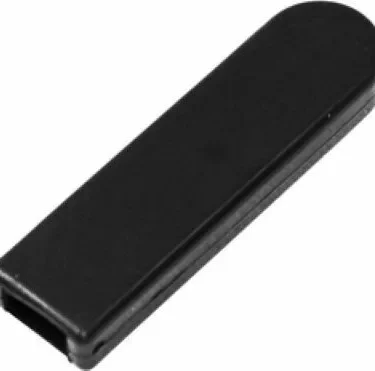 A small black plastic Ascaso Cover for Doser Lever (I-1D, I-2D) with a rectangular shape, one rounded end, and an open side; used as a protective cap for USB-sized or similar ports. © 2025 1st-line.com