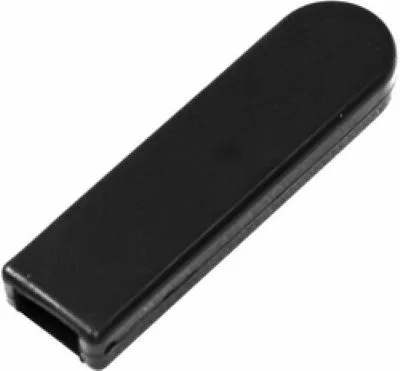 A small black plastic Ascaso Cover for Doser Lever (I-1D, I-2D) with a rectangular shape, one rounded end, and an open side; used as a protective cap for USB-sized or similar ports. © 2025 1st-line.com