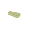A small, light green rectangular object, resembling the REDIRECTED Ascaso 6.3mm Female Terminal Protector with a central notch, is centered on a plain white background. © 2025 1st-line.com