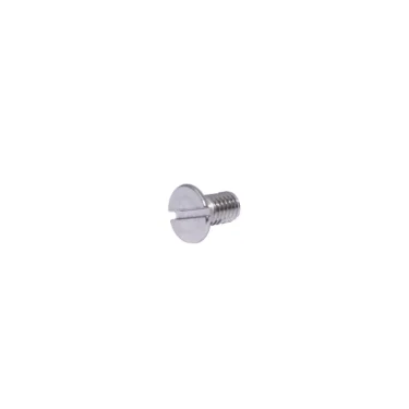 An Elektra 02655035 Shower/Dispersion Screen Screw, a single metal slotted flat head screw, is displayed against a plain white background. © 2025 1st-line.com