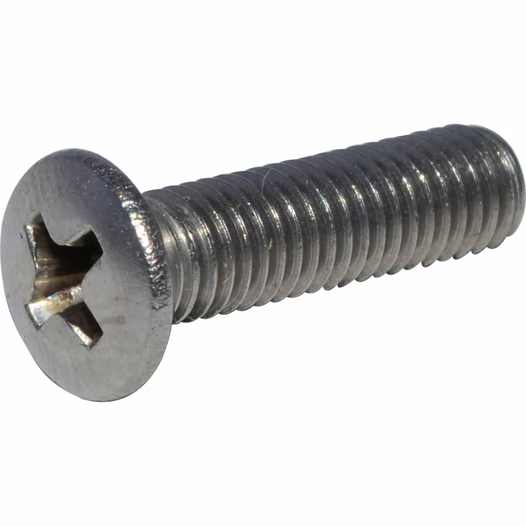 Close-up of a Magister 170501 Shower/Dispersion Screen Screw for MS/ES models, featuring a flat round top and threaded body, shown diagonally on a plain white background. © 2025 1st-line.com