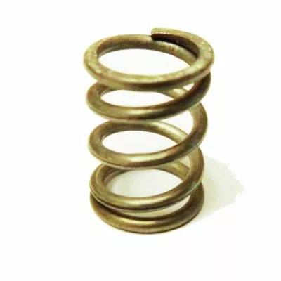 Close-up of a Pasquini Spring for Multidirectional Steam Wand-Livia 90, bronze-colored and slightly worn, standing upright on a white background. Commonly used in Livia 90 espresso machines with multidirectional steam wands. © 2025 1st-line.com