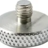 Close-up of the Ascaso I...77 Screw for Steam Wand on Ascaso Home Machines, featuring a knurled metal design with a flat, textured base and threaded shaft, ideal for secure attachment. © 2025 1st-line.com