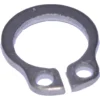 Close-up of the Elektra 00182035 Lower Pin C-Clip ø 6, a metal snap ring with an open end and holes at the tips, used to secure Lower Pin components on a shaft or in a bore. © 2025 1st-line.com