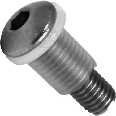 Close-up of the Orchestrale Screw for Side Panels - Nota, a silver metal screw with hexagonal socket head and partially threaded shank, shown on a white background; designed for Orchestrale Nota models. © 2025 1st-line.com