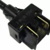Close-up of the VBM ELETPULBIPDOR Bipolar Switch featuring brass terminals and a black plastic lever, designed for connecting or disconnecting electrical circuits. © 2025 1st-line.com