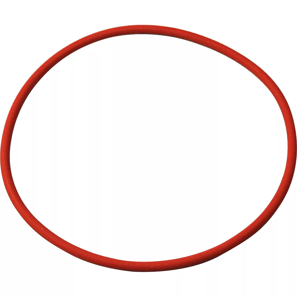 The Ascaso I.1219 Boiler Gasket / O-ring, in red, forms a circular shape against a plain white background. © 2025 1st-line.com