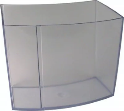 The Ascaso I..123 Water Tank / Reservoir is a transparent, rectangular plastic container with slightly curved sides and no lid, ideal for use as an Ascaso water tank or for storage. © 2025 1st-line.com