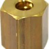 The Ascaso I.1263 Bicone Nut 4 is a gold-colored, hexagonal spacer with a central threaded hole, commonly used in mechanical and Ascaso electronic assemblies. © 2025 1st-line.com