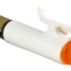 The Ascaso I..166 Warning Light for ARC and Elipse (boiler or thermoblock) is a white cylinder with a black metal tab and brass connector at one end, an orange rounded cap at the other, and two white plastic side prongs. © 2025 1st-line.com