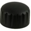 The Ascaso MI...4 Plastic Grinding Adjustment Knob is a black plastic screw cap with a rounded top and vertical side ridges, commonly used for sealing bottles or containers. © 2025 1st-line.com