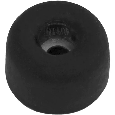 The Ascaso PM..64 Foot/Leg is a single black rubber wheel or roller with a hollow center, viewed from above against a white background. © 2025 1st-line.com