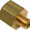 The Ascaso V..307 3/8 F x 1/8 M Brass Fitting is a hexagonal adapter with a 3/8 female thread on one side and a 1/8 male thread on the other, designed for connecting compatible fittings or hoses. © 2025 1st-line.com