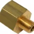 The Ascaso V..307 3/8 F x 1/8 M Brass Fitting is a hexagonal adapter with a 3/8 female thread on one side and a 1/8 male thread on the other, designed for connecting compatible fittings or hoses. © 2025 1st-line.com