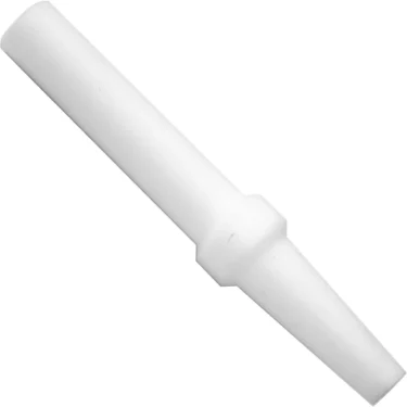 The Bezzera 5192001 Level Sensor/Probe Sheath is a white plastic sheath with a tapered end and hexagonal ridge, typically used in level sensor assemblies, shown here against a white background. © 2025 1st-line.com