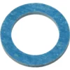 The Bezzera 5492022 Drip Tray Gasket is a flat, round blue gasket with a large center hole, made from textured non-metallic material. It offers consistent thickness and smooth edges for Bezzera machines. © 2025 1st-line.com