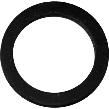 The Bezzera 5493003 Gasket for Water Wand Tip (D20.5 x 15 H1.5 NBR 70SH) is a black circular rubber washer with a center hole, ideal as a gasket or replacement tip seal for BZ02 machines. Displayed on a white background. © 2025 1st-line.com