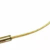 The Bezzera 5722311 Cartridge Heating Element 110V 50W, a cylindrical metal heater with two insulated wires at one end, is shown on a white background. © 2025 1st-line.com