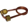 The ECM C229901576 Pressurestat Pipe is a coiled copper pipe with brass fittings on both ends, ideal for plumbing, ECM machines, or refrigeration applications. © 2025 1st-line.com