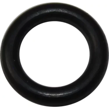 The ECM P6002.1 Steam Wand Tip O-ring, a black rubber gasket, is shown from above on a white background. © 2025 1st-line.com