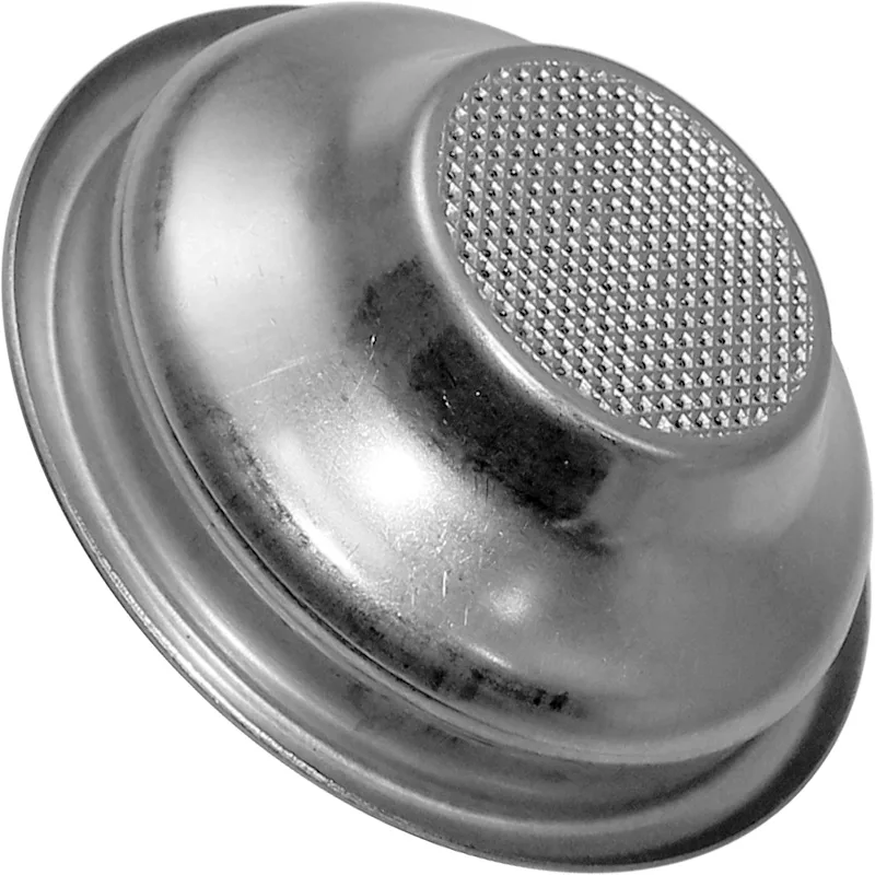 The Elektra 00065035 58mm 1-Cup High Filter Basket is a metal, convex espresso filter basket with a perforated bottom for coffee grounds, designed to fit espresso machines that use standard 58mm filter baskets. © 2025 1st-line.com