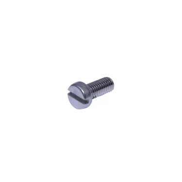 The Elektra 00360035 Heating Element Screw M5x12 features a slotted metal head and threaded shaft, shown on a plain white background—perfect for fastening heating elements. © 2025 1st-line.com