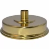 The Elektra 00570096 Small Plate Support (BRASS) for Belle Epoque is a shiny, round brass holder with a central socket, shown against a plain white background. © 2025 1st-line.com