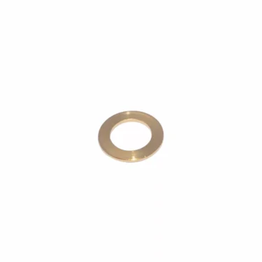 The Elektra 01380035 Brass Gauge Glass Washer features a smooth, flat surface with a central hole and is shown on a plain white background. © 2025 1st-line.com