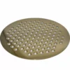 The Elektra 02687019 Big Plate for Belle Epoque is a polished brass drain cover featuring evenly spaced holes in concentric circles, evoking classic Belle Epoque style. © 2025 1st-line.com