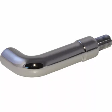 The Elektra 02688021 Drain Tube for Belle Epoque in chrome is an L-shaped, chrome-plated metal pipe with threaded ends, designed to connect plumbing fixtures and inspired by Belle Epoque style. © 2025 1st-line.com