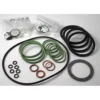 The Elektra 03086034 Gasket Set for Belle Epoque 3 GR features assorted O-rings and seals in various sizes and colors, displayed on a white surface with two small bags of metal parts in the background. © 2025 1st-line.com