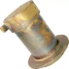The Elektra 03387031 Cartridge Container is a cylindrical, weathered brass fitting with a round base and side nozzle, displayed at an angle on a white background. © 2025 1st-line.com