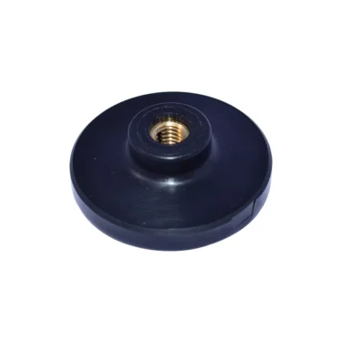 The Elektra 04073035 Tamper Handle - Nino features a round black rubber base with a central threaded metal insert, shown against a white background. © 2025 1st-line.com