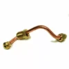 The Fiorenzato A2000065 Bottom Thermosyphon Tube for Bricoletta/Volante features a bent copper design with brass threaded fittings on both ends, ideal for plumbing or refrigeration use. © 2025 1st-line.com