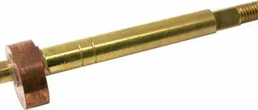 The Fiorenzato A2200188 Lever Rod is shown isolated on a white background, featuring a brass body with a threaded end and a round, flat copper-colored head. © 2025 1st-line.com