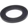 The Fiorenzato A3200021 Doge Lever Guide Washer is a black rubber, flat, circular washer with a center hole, compatible with Fiorenzato Doge Lever models and shown against a white background. © 2025 1st-line.com